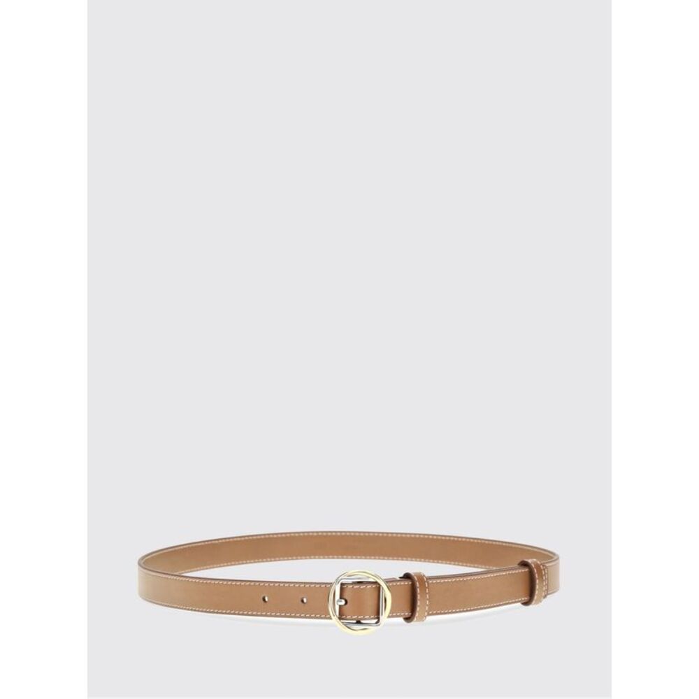 Jacquemus Women Jacquemus Brown Smooth Leather Belt With Metal Buckle